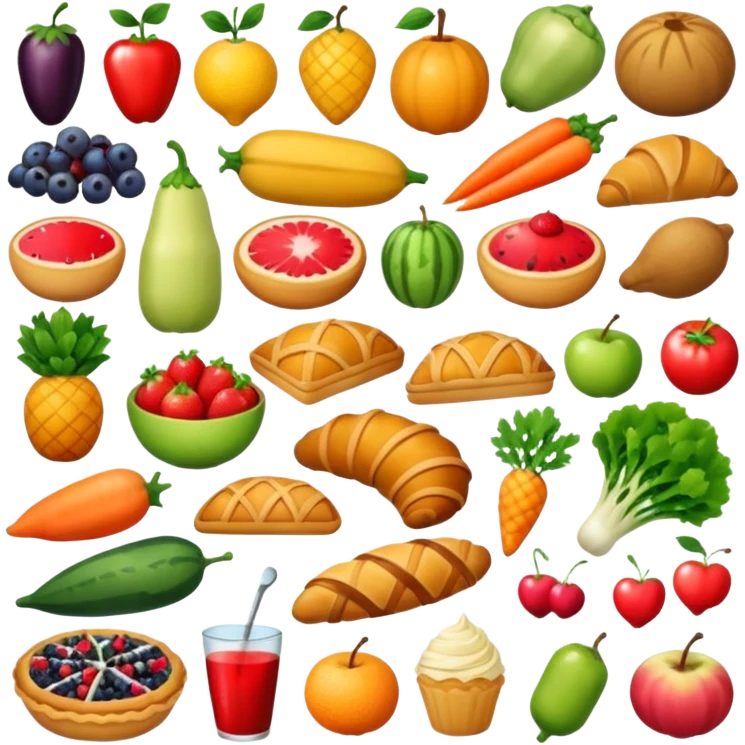 haceme un emoji de muchos alimentos emoji