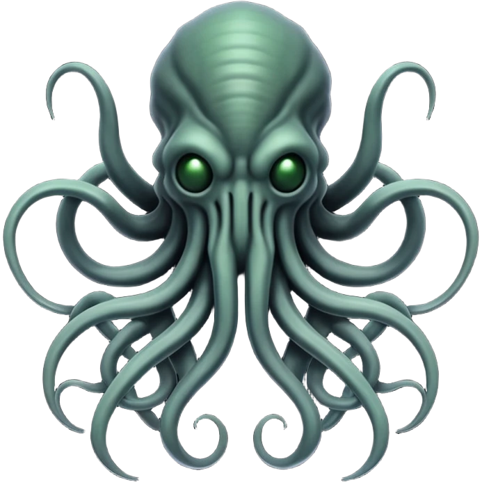 dark intertwined black wires forming a Giger-inspired Cthulhu creature, surreal emoji