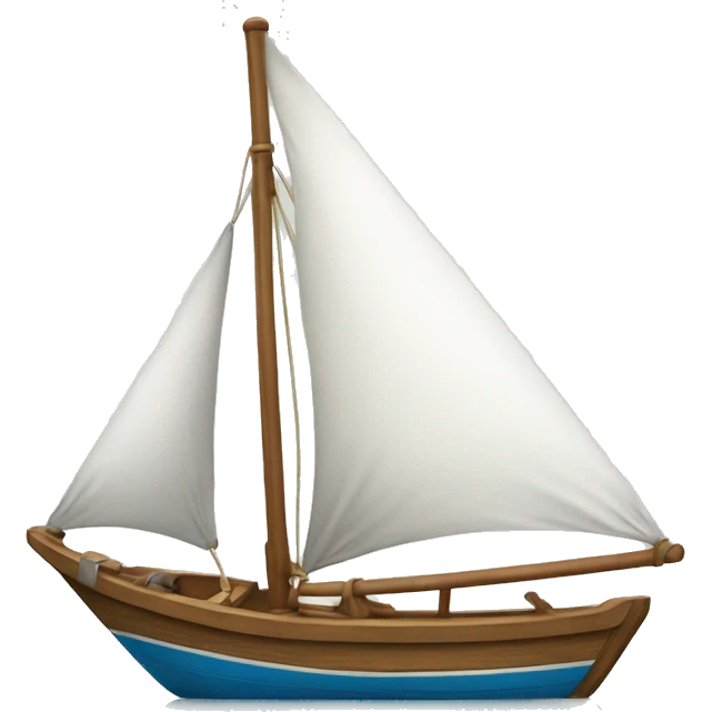 one side sailing boat emoji