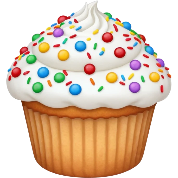 white coloured muffin with white topping emoji