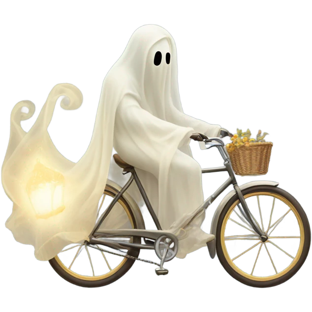 ghost on a bike emoji