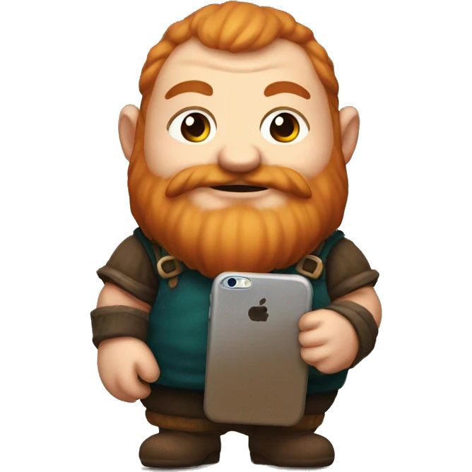 dwarf with iphone in hand emoji