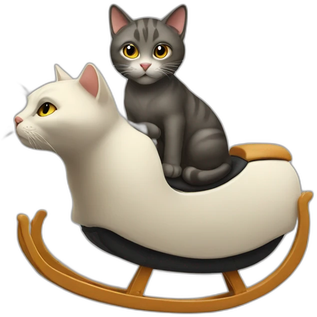 A cat on a tortuk emoji