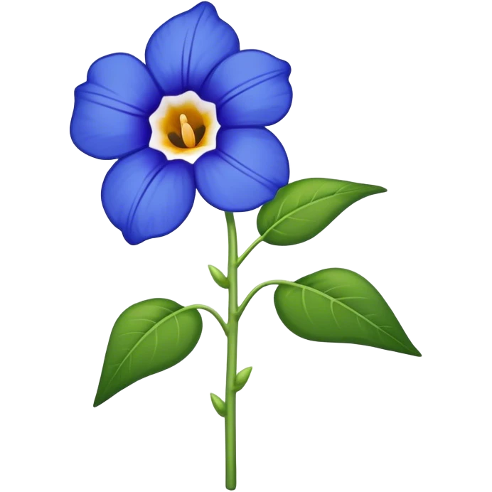 single Blue Thunbergia, straight stem emoji