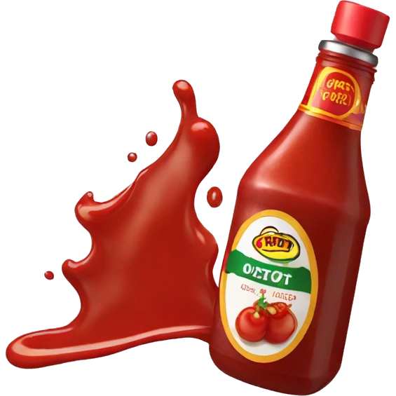 bottle of sauce spilling emoji