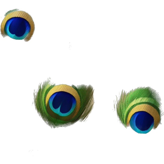 Peacock feather and lord Krishna emoji
