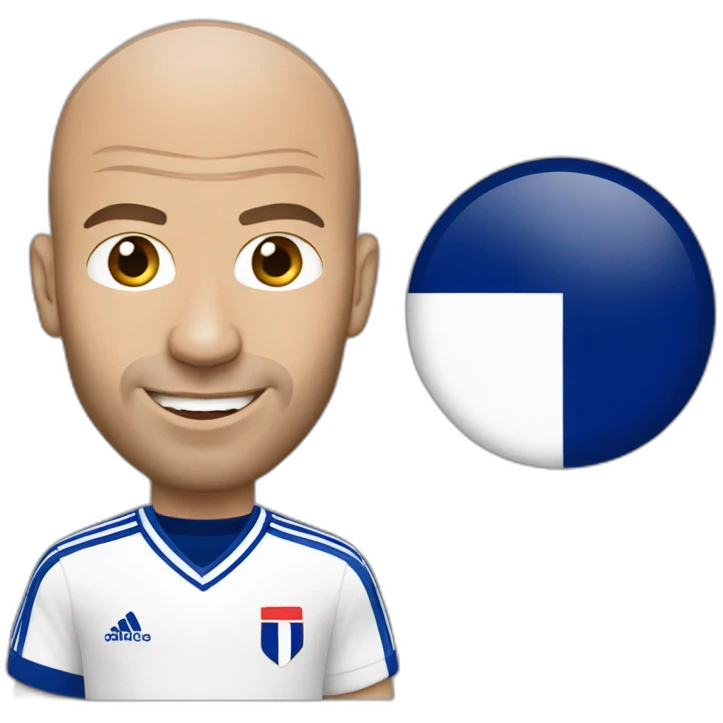 Zinedine Zidane with french jersey emoji