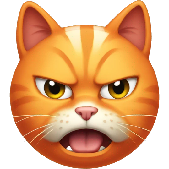orange kitty angry emoji