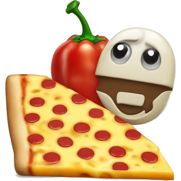 Cheese and bell Peper pizza emoji