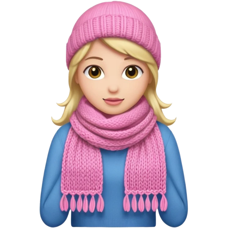 Pink scarf emoji