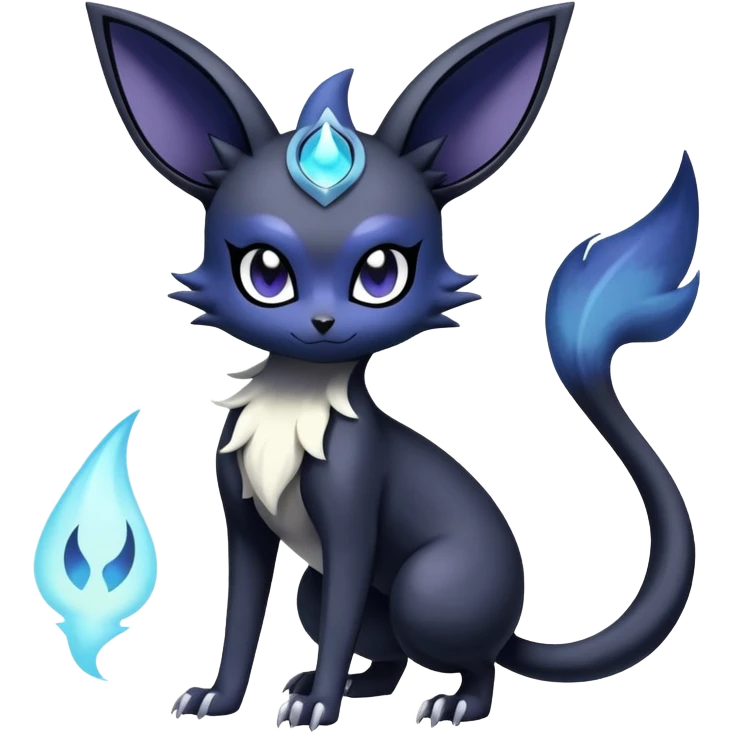 Nebulae Edgy Gothic Noibat-Meowstic-Umbreon-Fakémon-hybrid-creature (full body)  emoji