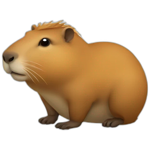 Capybara the king emoji