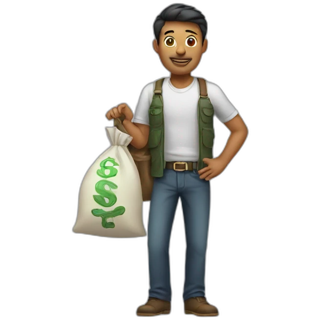 man with money bag emoji