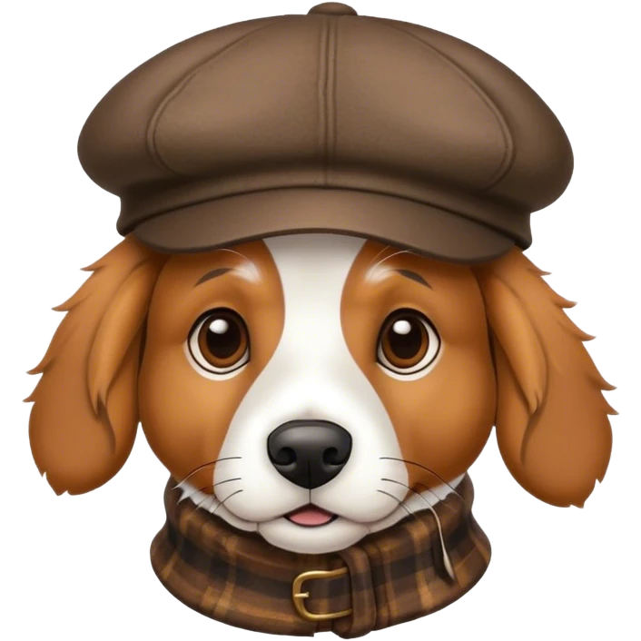 Dog wearing a hat like Sherlock Holmes’s  emoji