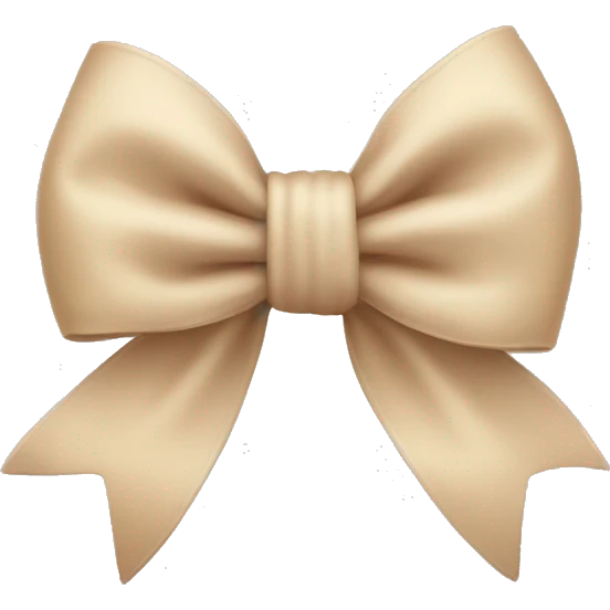 Cute beige bow emoji