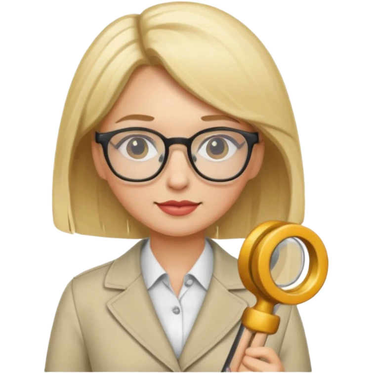 tailor woman with blonde hair and glasses emoji