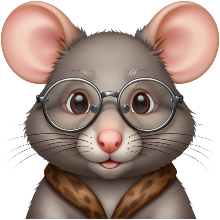 a rat wearing glasses  emoji