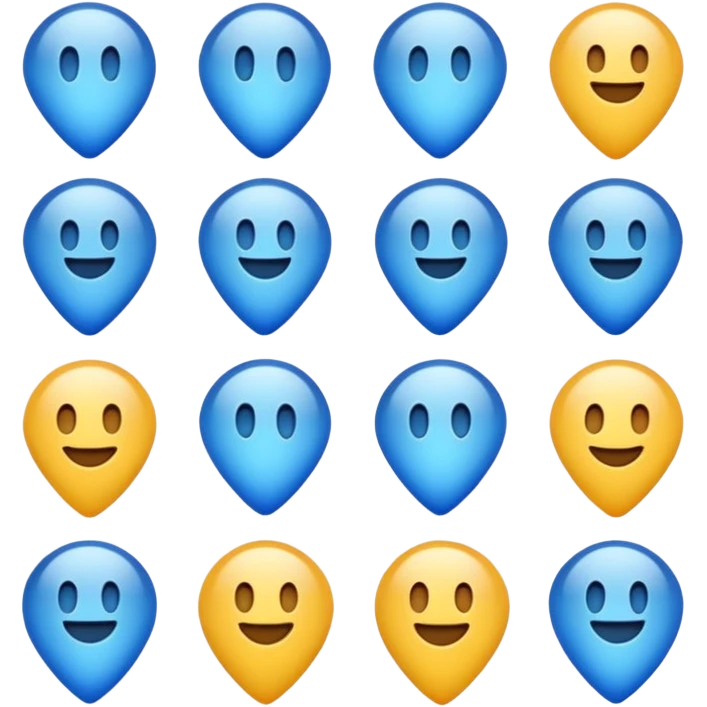 Point blue emoji