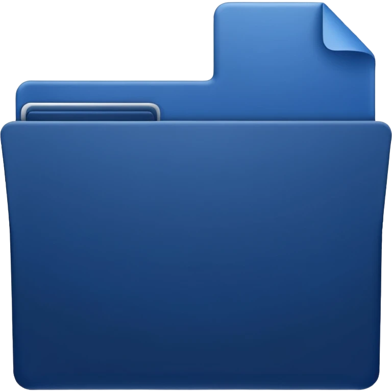 a dark blue file with blank name label on it emoji