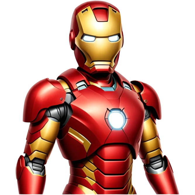 iron man superhero red and gold armor emoji