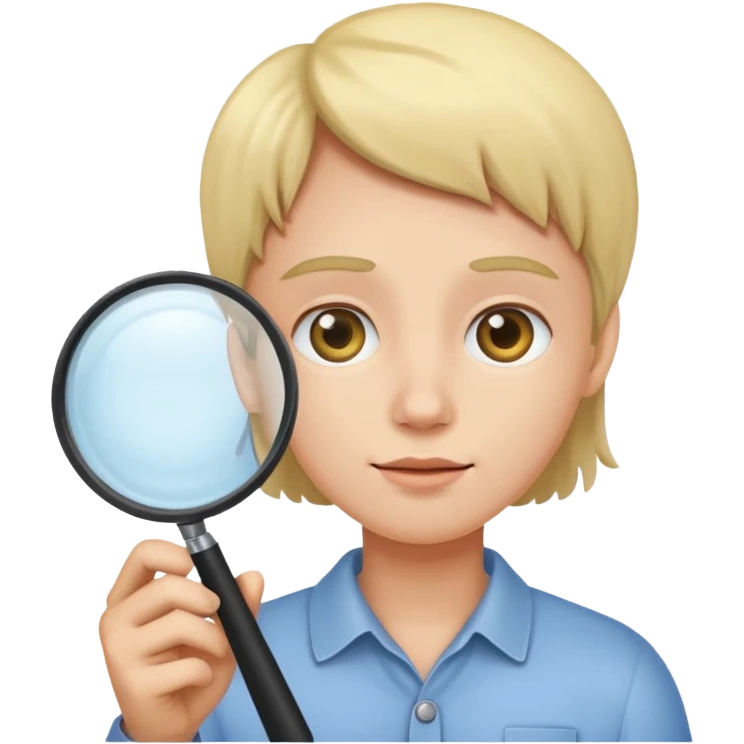 a person using a magnifying glass emoji