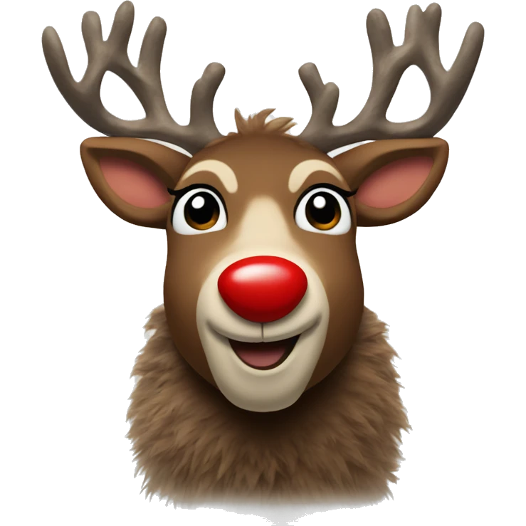 Rudolph the red nose reindeer  emoji