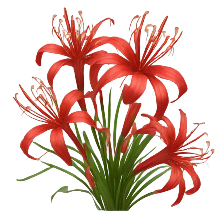 bouquet of red spider lilies emoji