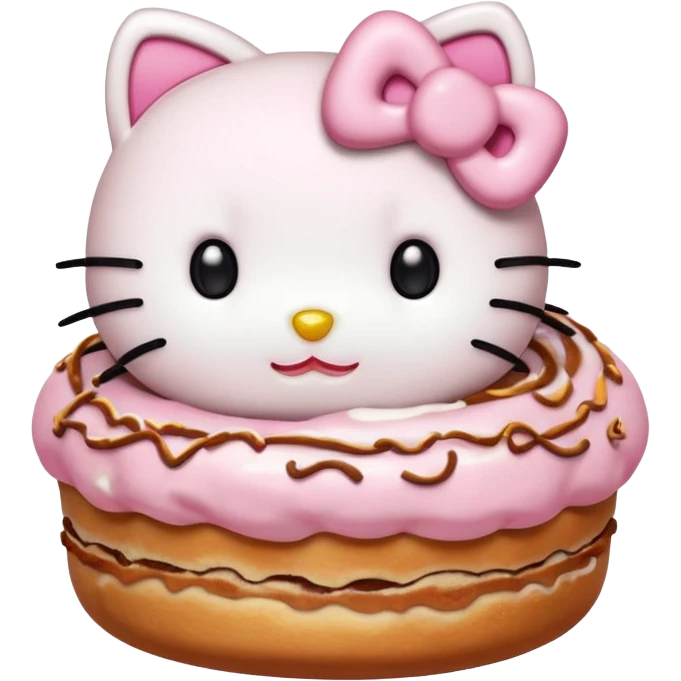 my emoji is hellokitty with cinnamon roll emoji
