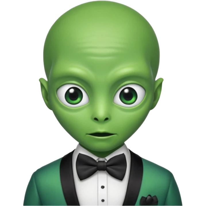 allien with bow tie emoji