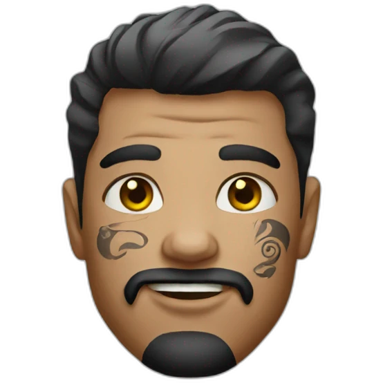 Tattooed face emoji