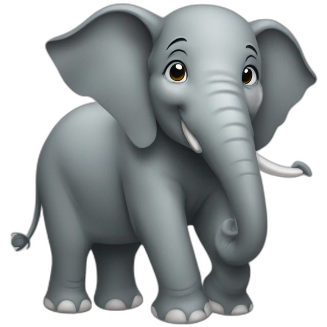 a happy elephants emoji