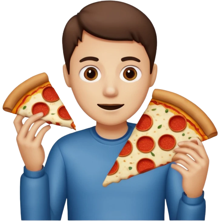 Person eating pizza emoji
