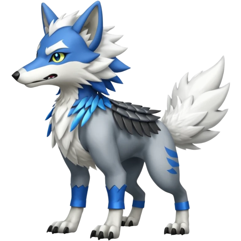 Fionbri-Vernid-Trico-Nargacuga-Wolf-Link-Silvally-fusion, full body emoji