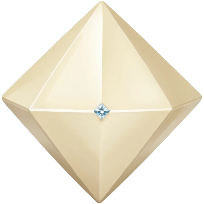 diamond shape carved from ivory. square tilted 45 degrees. full front view emoji