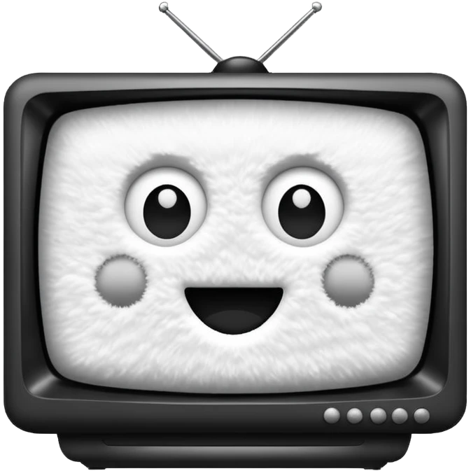 fuzzy (snowy) screen TV in the Ring movie emoji