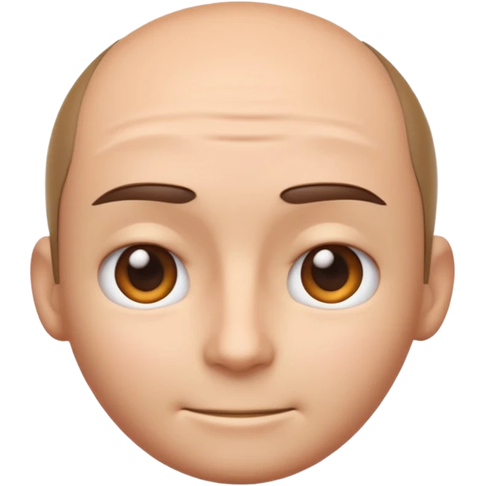 Apple-style 3D emoji showing a human forehead close-up, smooth skin, simple cartoon face style, only upper face visible with eyebrows, no background. emoji
