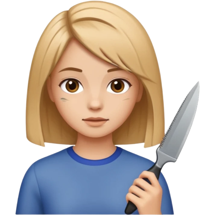 Girl cutting hair emoji