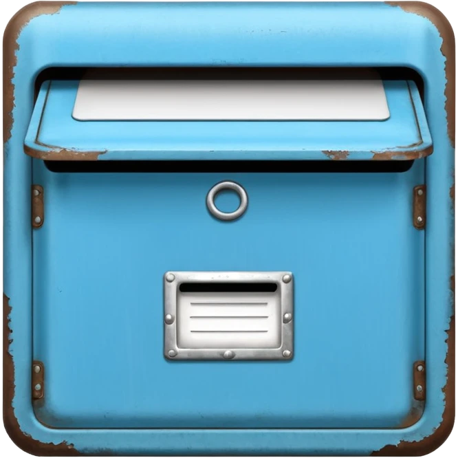 sky blue letter box emoji
