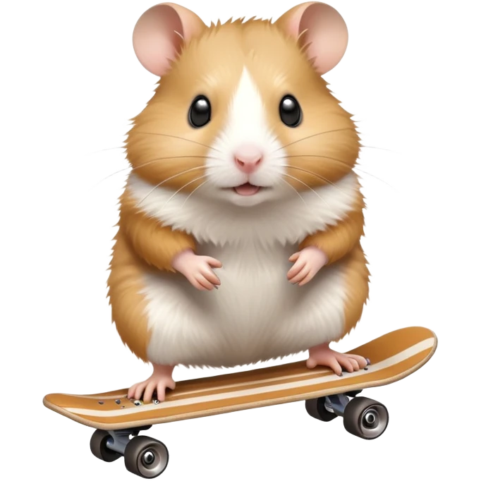 Hamster riding a skateboard emoji