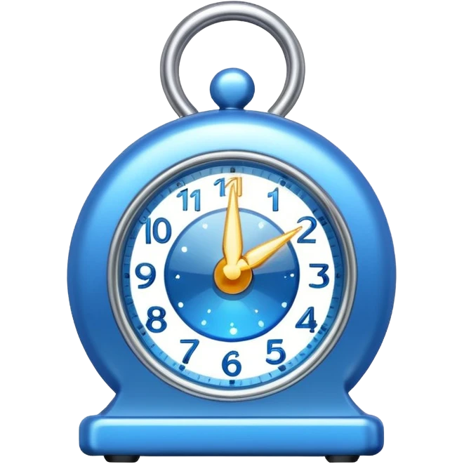 blue ringing alarm with sparkles emoji