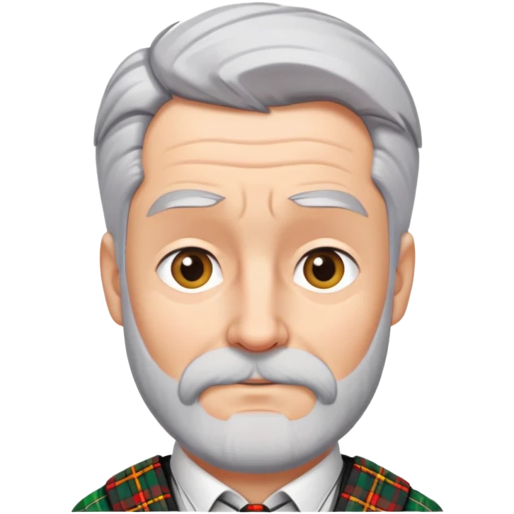 Grey headed man in a kilt emoji