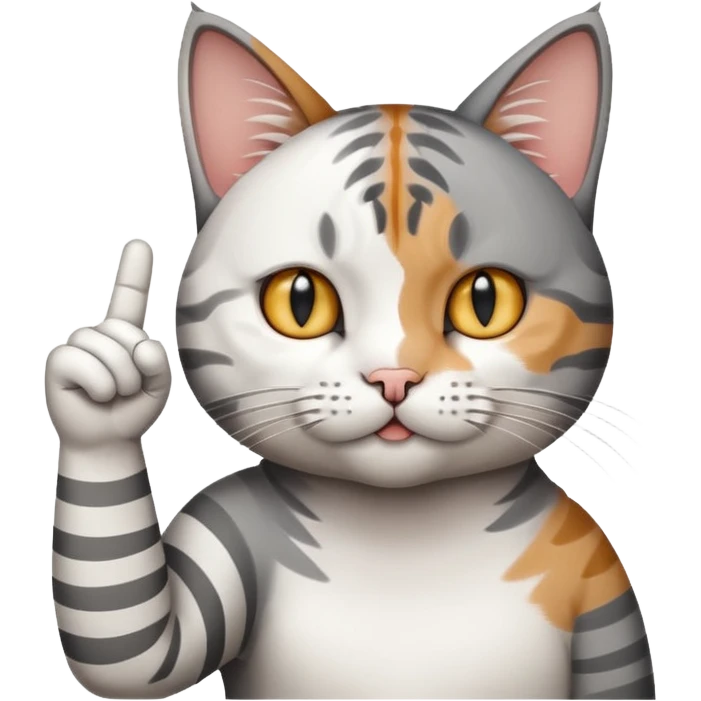 cat middle finger emoji