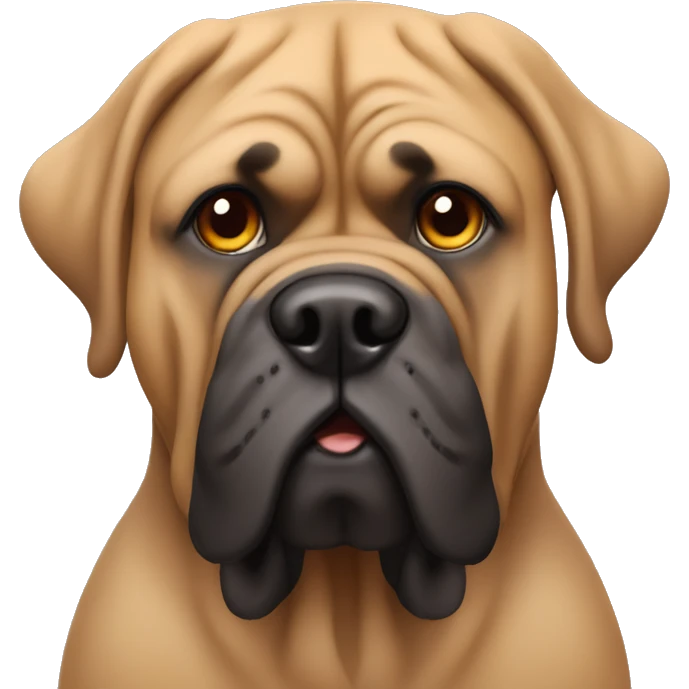 english bull mastiff wearing a wig  emoji