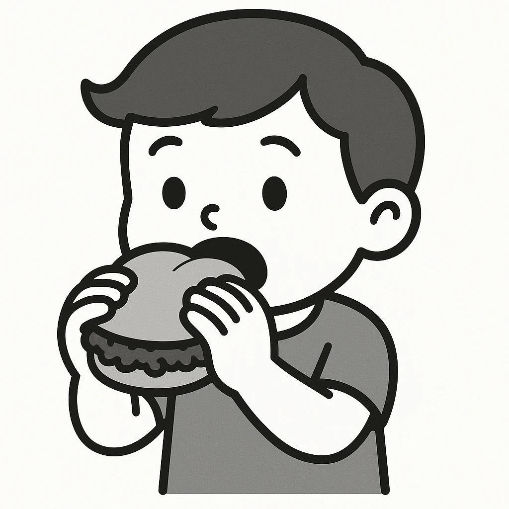 person eating sloppy joe emoji