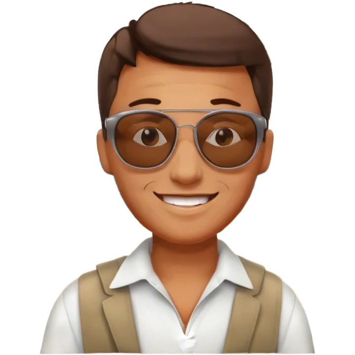 cool programmer on vacation emoji