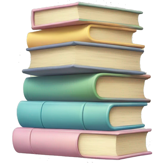 Create an emoji of a stack of books with pastel colors emoji