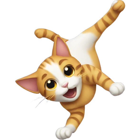 cat doing a backflip emoji
