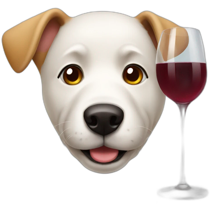 wine drunk dog emoji