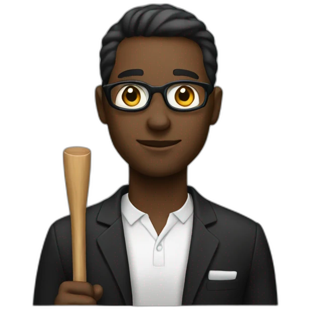 fully black staff emoji
