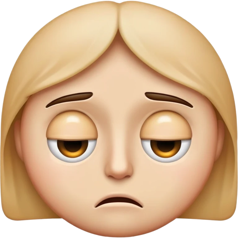 Face emoji with one eye open and one eye half way opens annoyed and about to crash out  emoji